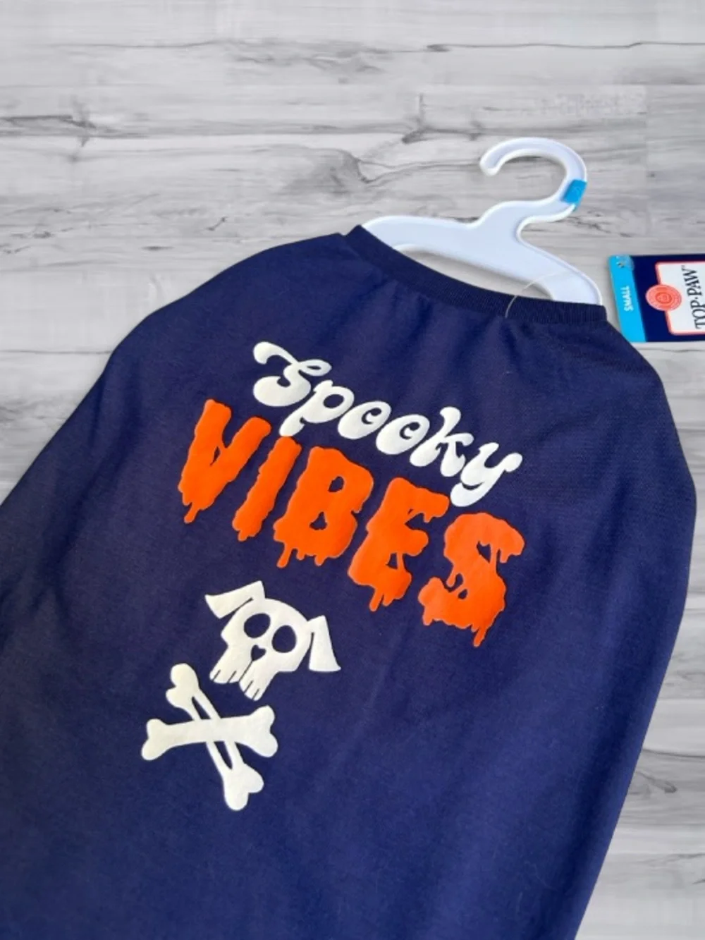 🆕☠️ Spooky Vibes Dog T-Shirt Top Paw Small NWT🦴